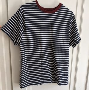 Navy & white striped T-shirt F21 Men